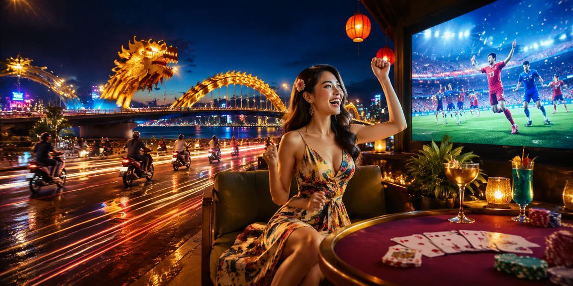 Không gian thẻ bài neon tại Đà Nẵng minh họa bước bắt đầu trên 99000