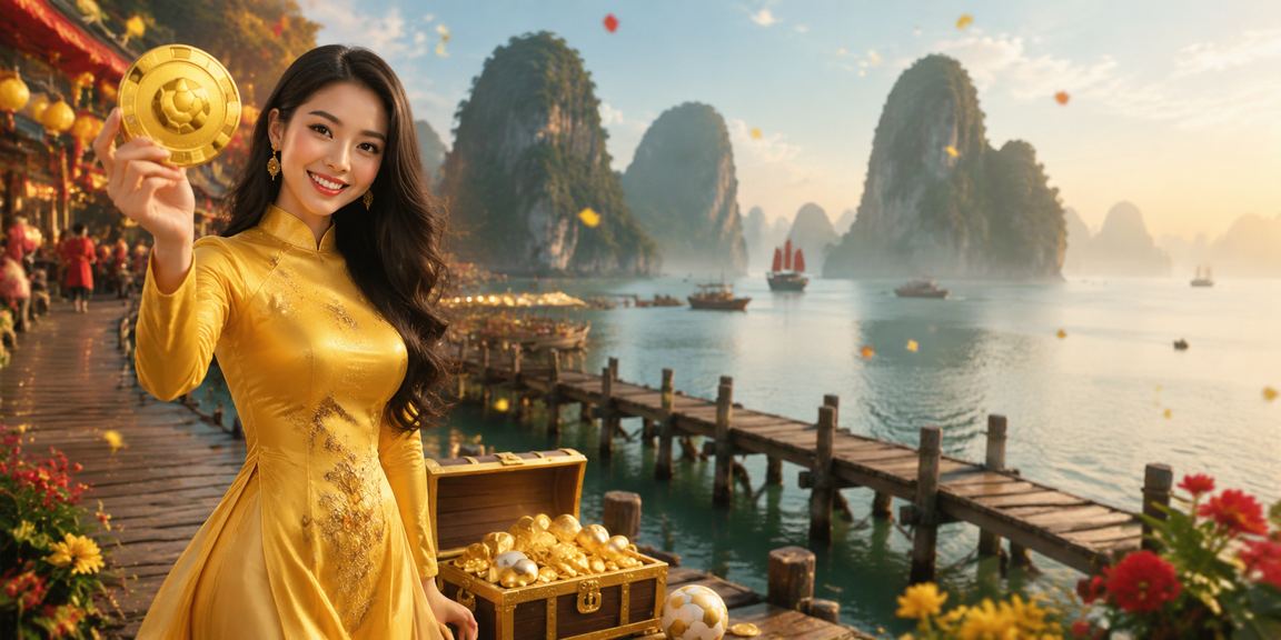 Cảnh vịnh Hạ Long gợi bối cảnh người dùng theo dõi bóng đá cuối tuần